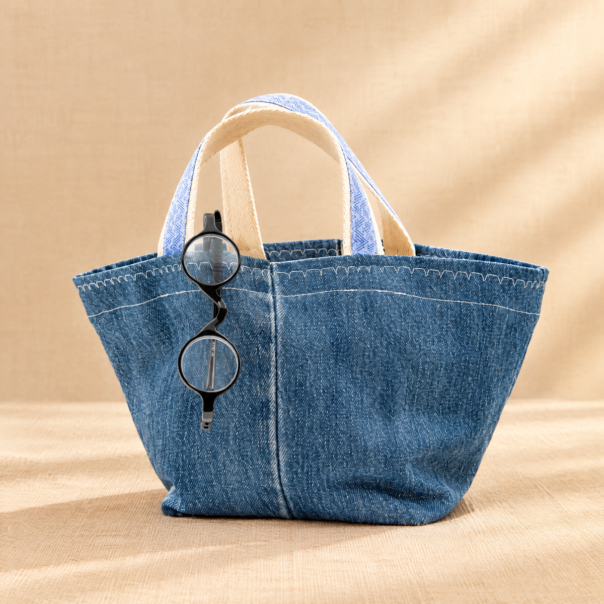 Denim Tote Bag | Large Capacity Washed Canvas Shoulder Bag