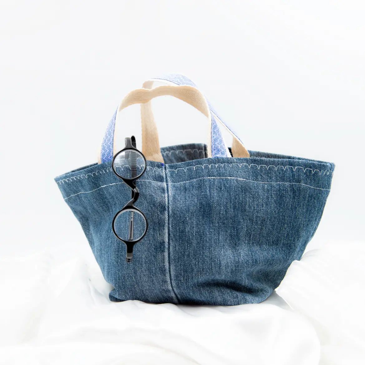 Denim Tote Bag | Large Capacity Washed Canvas Shoulder Bag