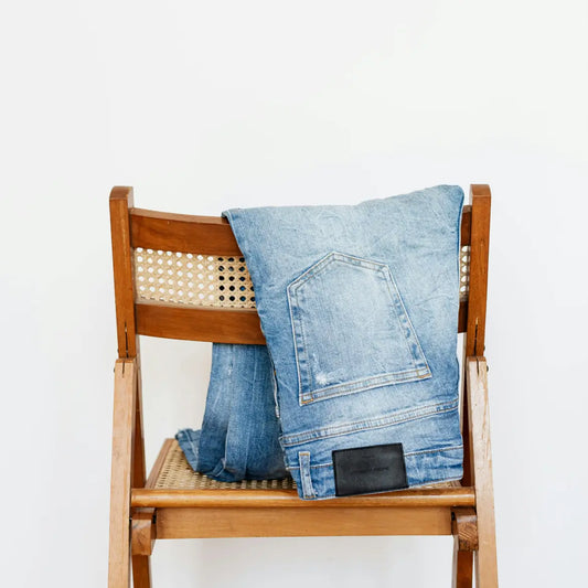 Light Wash Straight Leg Jeans | Retro High Waist Denim Pants