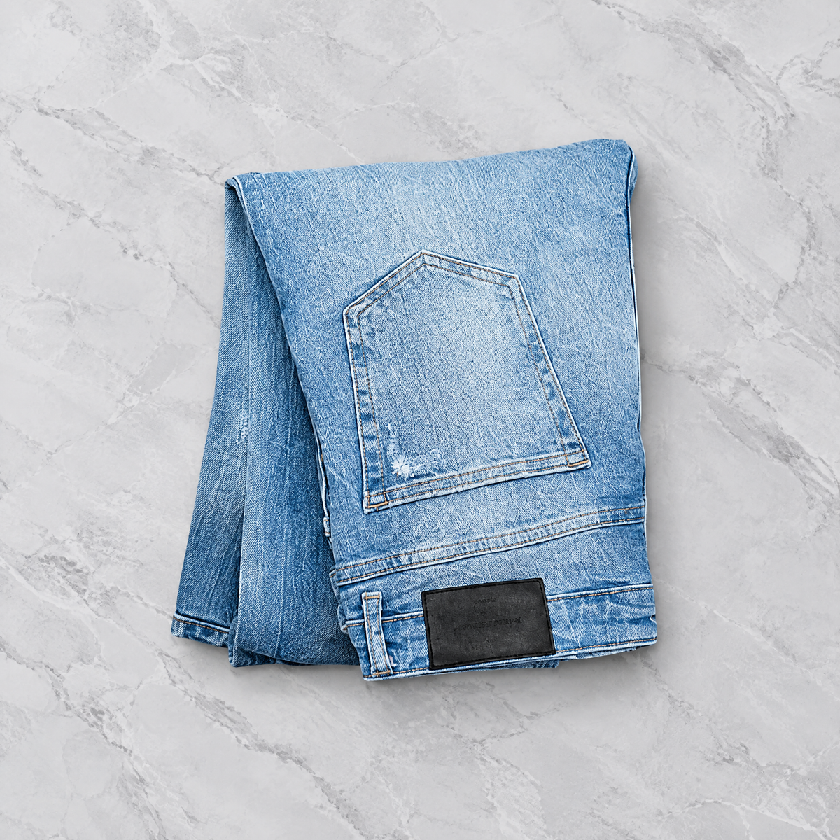 Light Wash Straight Leg Jeans | Retro High Waist Denim Pants